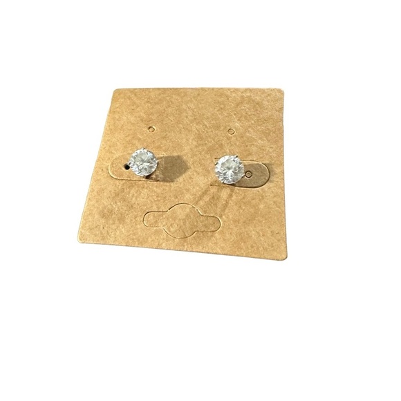 Signed JCM 925 CZ China Sterling Silver & 3 CT 7mm Solitaire CZ Stud Earrings - Picture 5 of 16